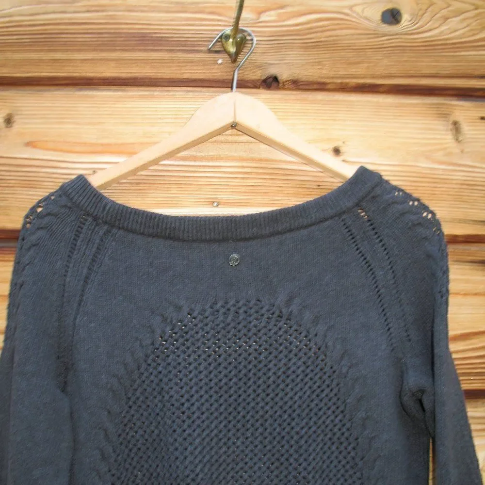 Lululemon Be Present Pullover Top Sweater Heathered Black 4 - Picture 7 of 8